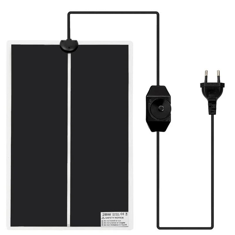 Adjustable 5-45W Terrarium Heat Mat for Reptiles with Temperature Controller - Climbing Pet Heating Pad