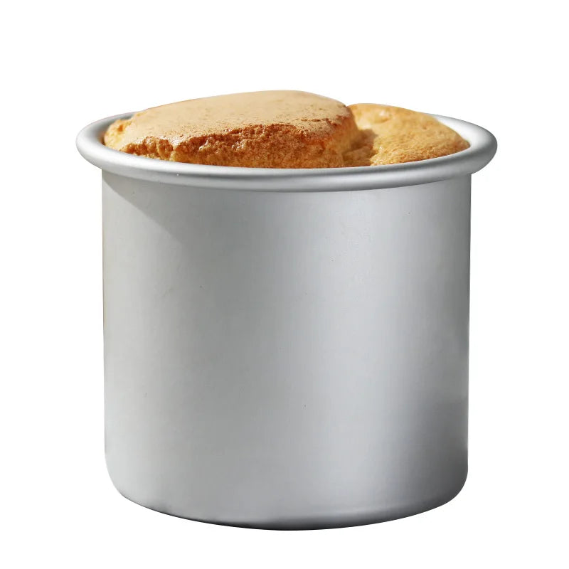 Round Cake Pan with Removable Bottom – 10cm Deep Anodized Aluminum Cheesecake & Chiffon Baking Mold