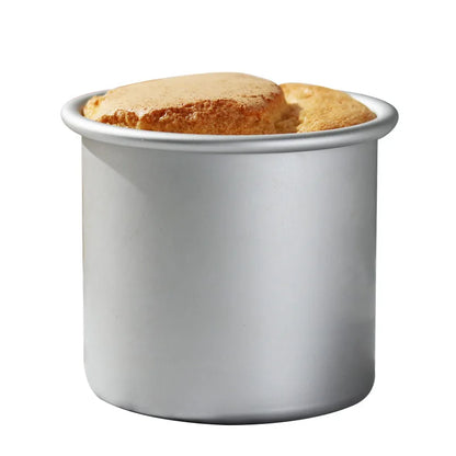 Round Cake Pan with Removable Bottom – 10cm Deep Anodized Aluminum Cheesecake & Chiffon Baking Mold