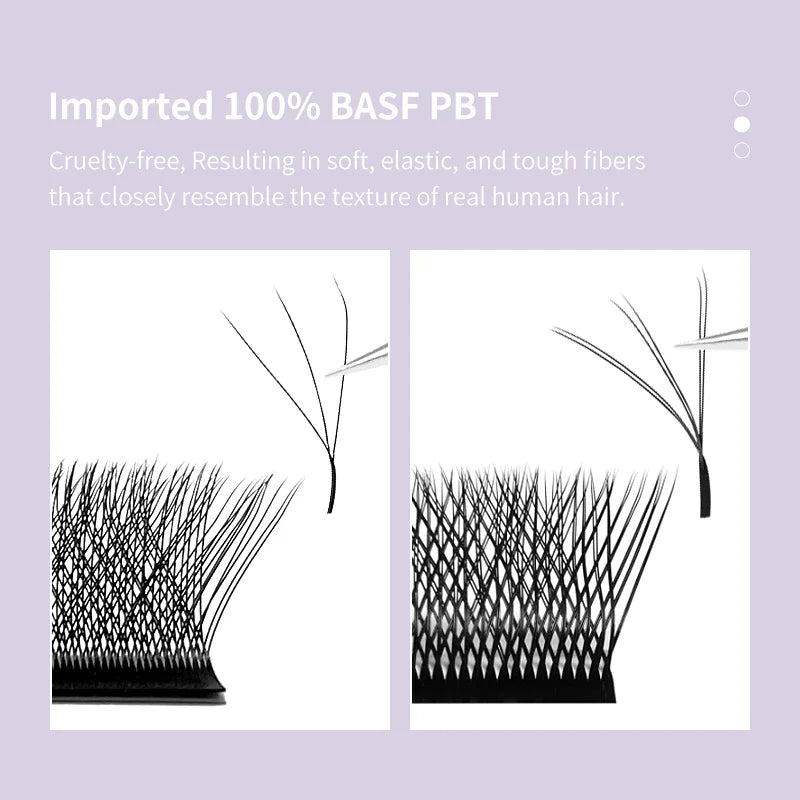 DIYDAY W Shape Eyelash Extensions 3D–8D – Premade W-Shaped Individual Faux Mink Lashes