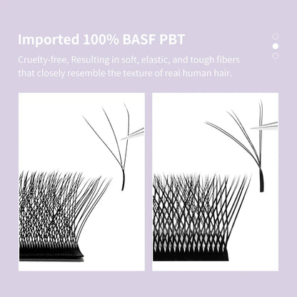 DIYDAY W Shape Eyelash Extensions 3D–8D – Premade W-Shaped Individual Faux Mink Lashes