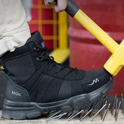 Indestructible Work Boots Safety Shoes - Steel Toe, Puncture-Proof Sneakers for Men and Women, Non-Slip Footwear