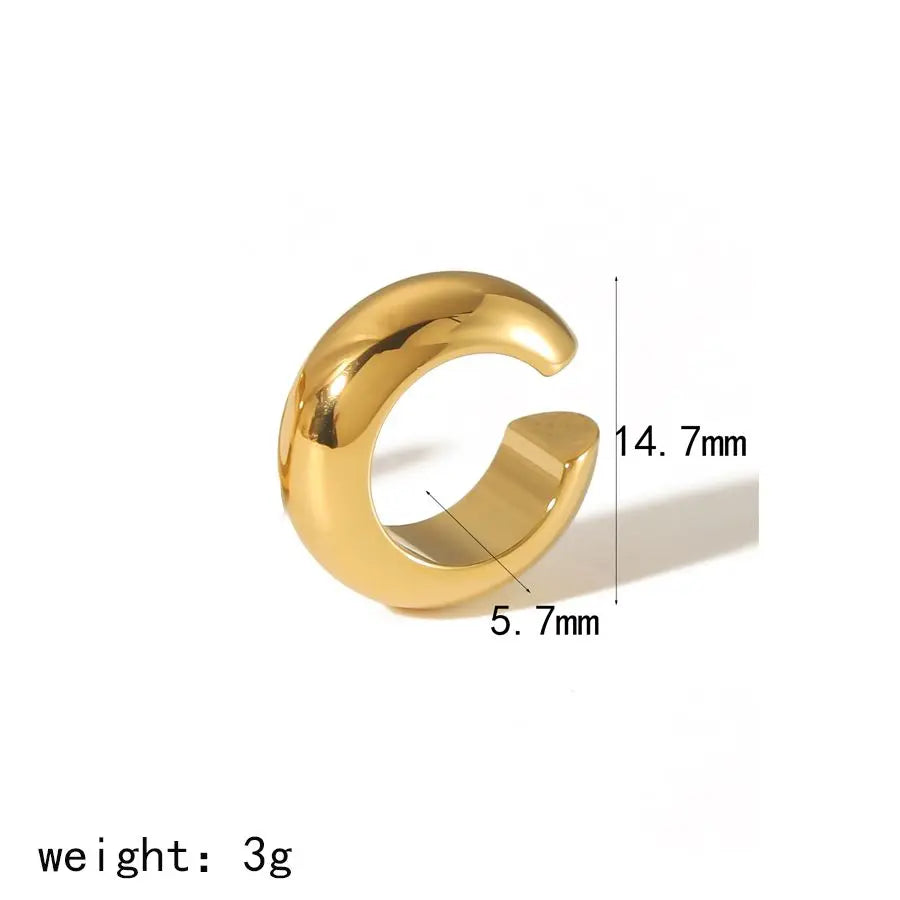 18K Gold Stainless Steel Multilayer Ear Clip – Waterproof Fashionable Women’s Jewelry Gift