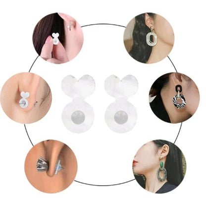 Large Acrylic Earring Backings – Comfortable Ear Lifters Stopper Pads, Practical Secure Earring Support Accessories