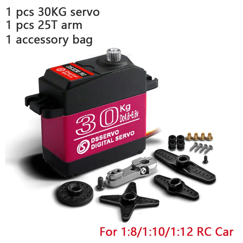 Waterproof High-Speed Digital Servo – 20kg-40kg Metal Gear RC Servo for 1/8 & 1/10 Scale Baja Cars