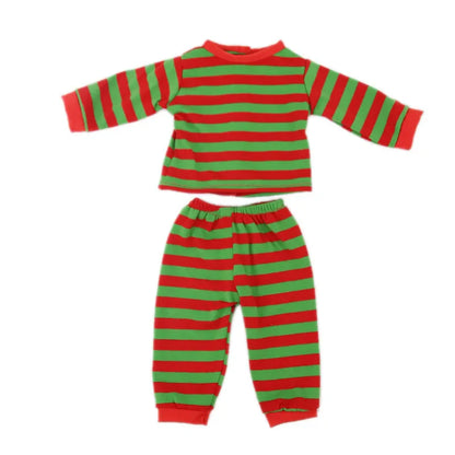 Pop Doll Christmas Outfit — Dress, Top & Pants Set for 18-Inch American and 43CM Reborn Baby Dolls, Our Generation Girl’s Toy Accessories
