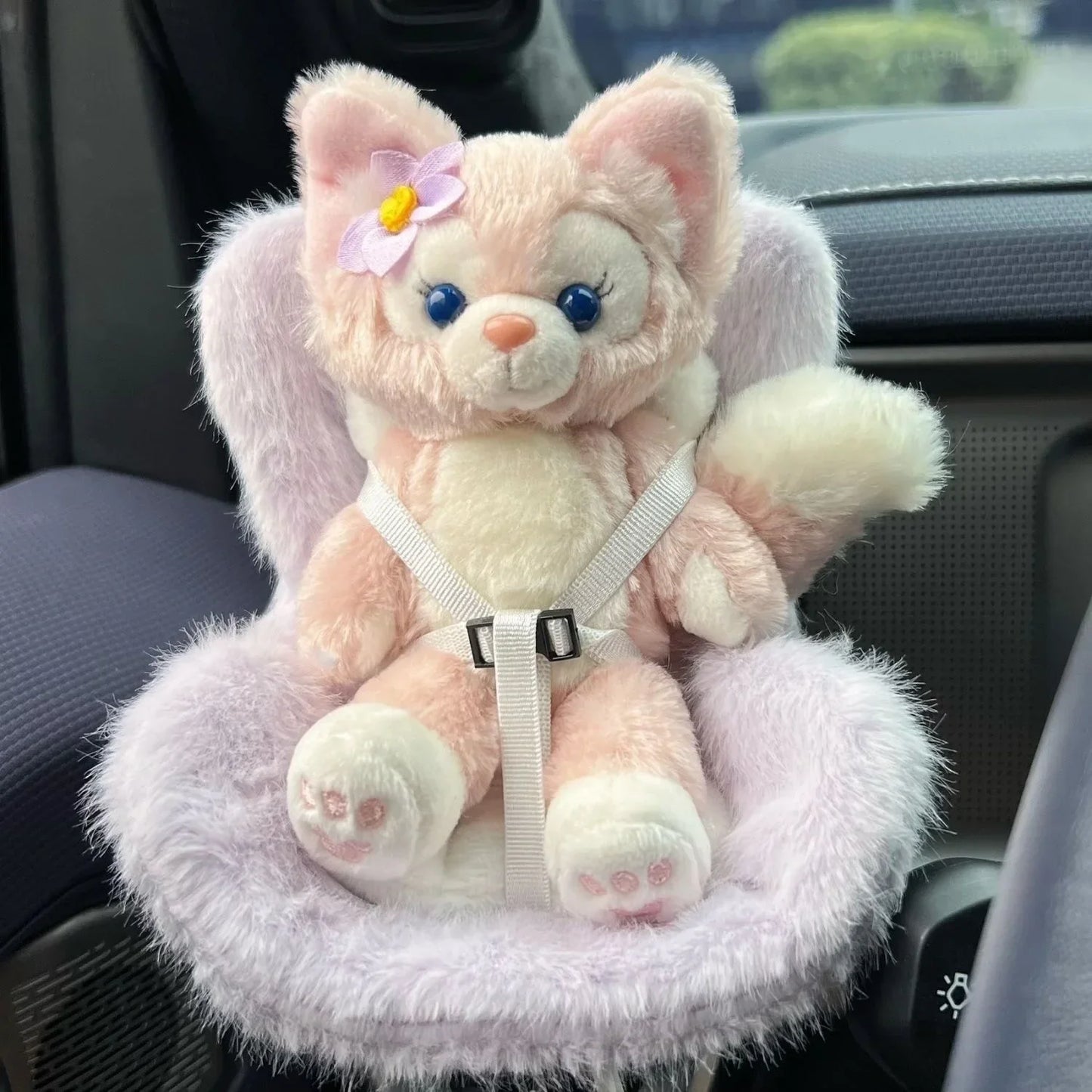 Labubu 15-17cm Car Doll Seat — Cute Doll Air Outlet Aromatherapy Decoration for Car Interior