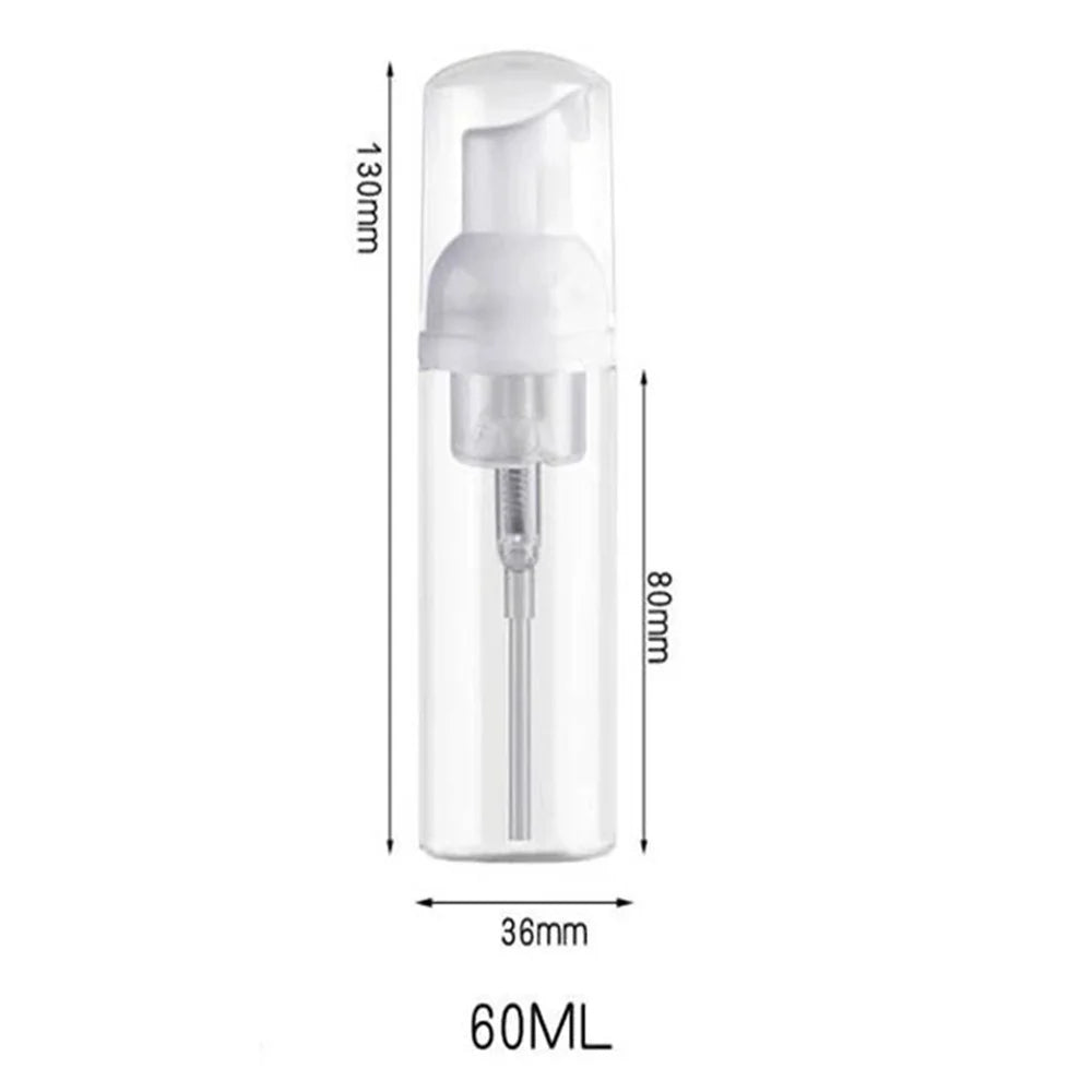 12pcs Portable Foaming Pump Bottles – 30/60ML Refillable Clear Dispenser for Lotion, Shampoo & Soap