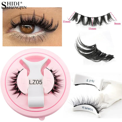 Reusable Magnetic Eyelashes Set – Natural Curly Fluffy False Lashes with Tweezers, No Glue Needed Makeup
