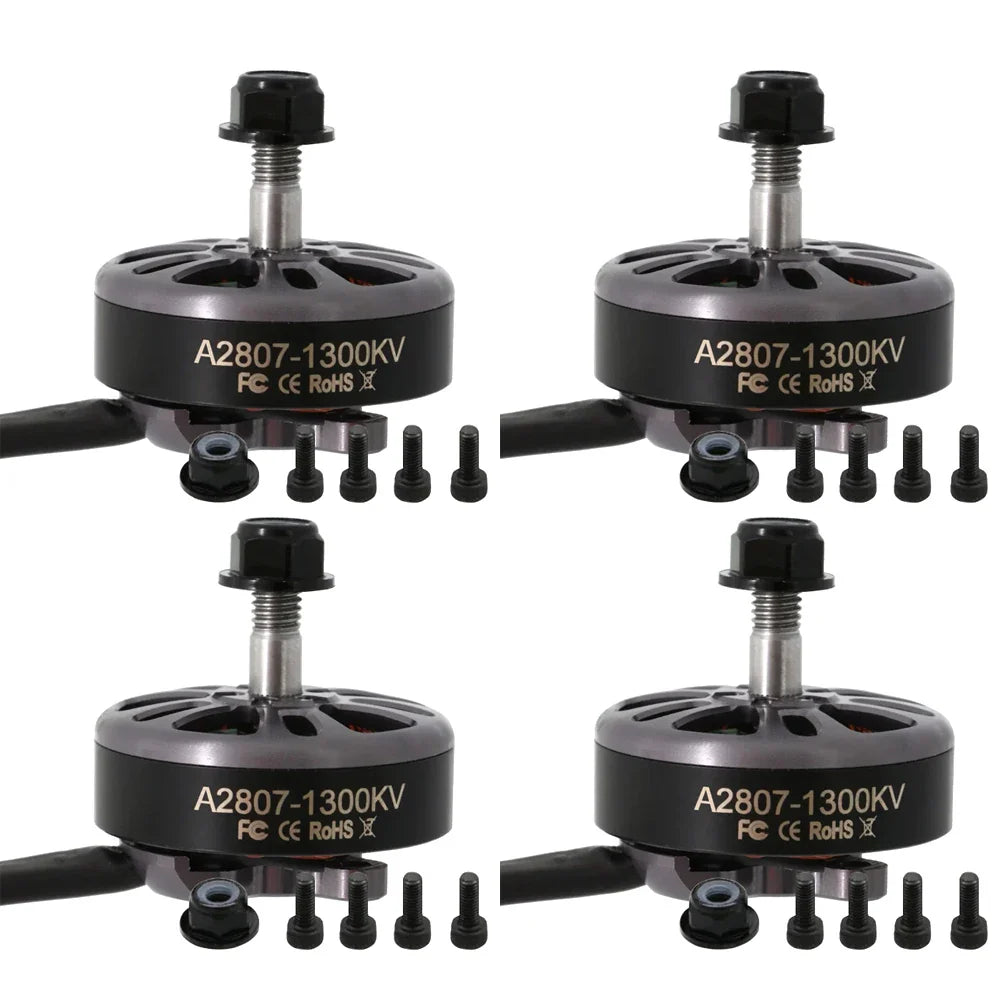 4PCS Angel A2807 KV1300/1500/1700 Brushless CW Motors – 6S/5S/4S for 7-inch Long Range FPV Drones