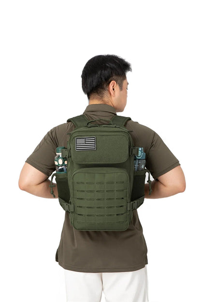 QT&QY 25L/45L Tactical Backpack – Outdoor Survival & Hiking Rucksack for Men & Women, Bug Out Bag with Bottle Holder