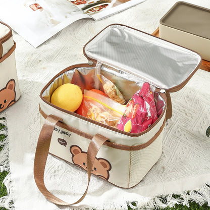 WORTHBUY Cute Thermal Lunch Bag – Large Capacity Insulated, Waterproof & Portable Picnic Cooler for Students