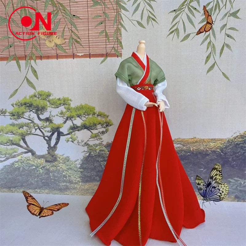 1/6 Female Doll Hanfu Outfit – Ancient Traditional Dress for 12-Inch Action Figures, Cosplay Model Toy