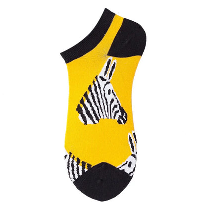 40-Style Colorful Cotton Ankle Socks – Fashion Novelty Short Socks for Men & Women, Funny Animal, Food & Avocado Casual Designs