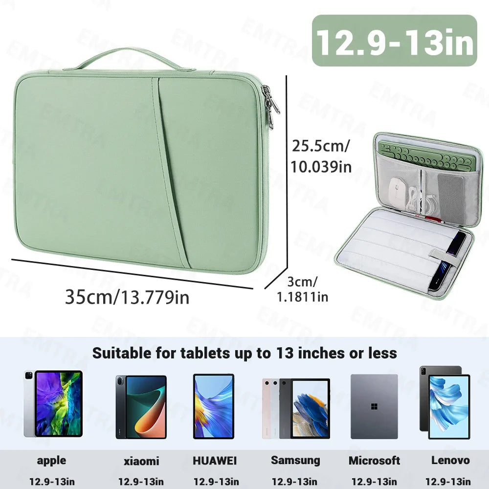 EMTRA Tablet Handbag Case - Shockproof Cover for iPad Mini 6, Air 4/5, Pro 11/12.9, Xiaomi Pad 5 & Kindle