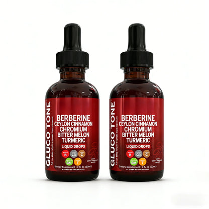 Berberine Liquid Drops Supplement - Ceylon Cinnamon, Bitter Melon, Glucomannan, Gymnema, Chromium & Turmeric Extract Blend