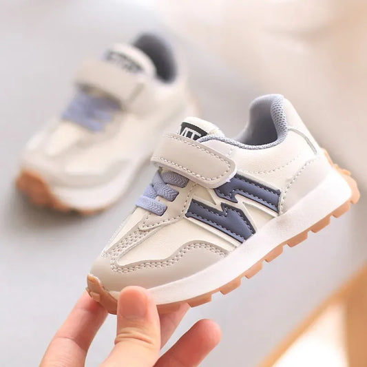 New Kids Sports Shoes - Non-Slip Breathable Lace-Up & Hook and Loop Casual Sneakers, Lightweight Soft Sole
