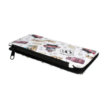 Cute Cartoon Print Long Wallet for Women – PU Leather Coin Purse, Stylish Card Holder & Organizer