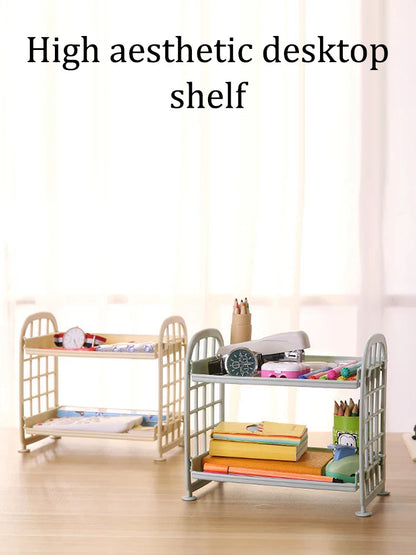 High-Quality Horizontal Desktop Storage Shelf – Simple Multi-Tier Dormitory & Office Organizer – Space-Saving Storage Solution