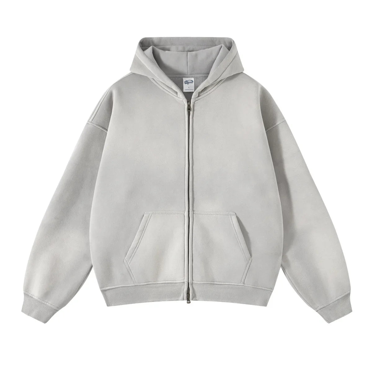Batik Fleece Zipper Hoodie – Warm Ethnic Style Zip-Up Sweatshirt