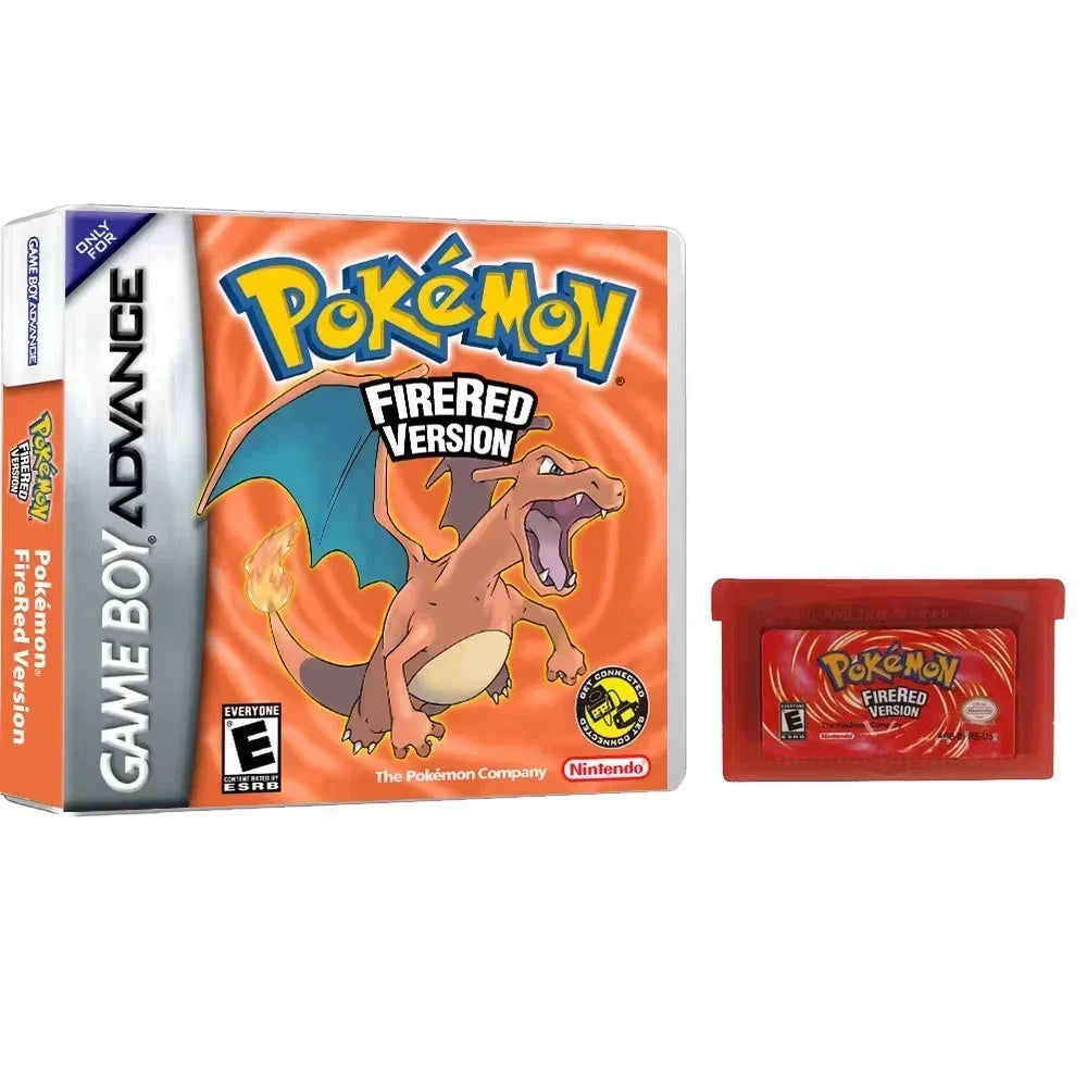 2024 Pokémon GBA Game Cartridge Set – Emerald, FireRed, LeafGreen, Ruby & Sapphire (Boxed, No Manual)