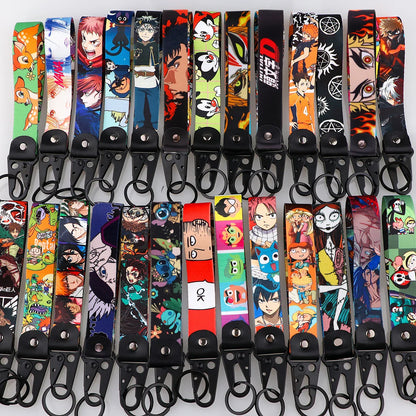 Anime Eagle Beak Keychain – Cool Short Lanyard for Phone, Badge Holder & USB Pendant