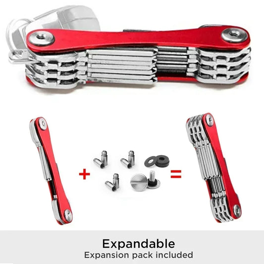 EDC Key Holder & Organizer – Key Carrier with Ring Attachment Loop, Smart Keychain Accessories