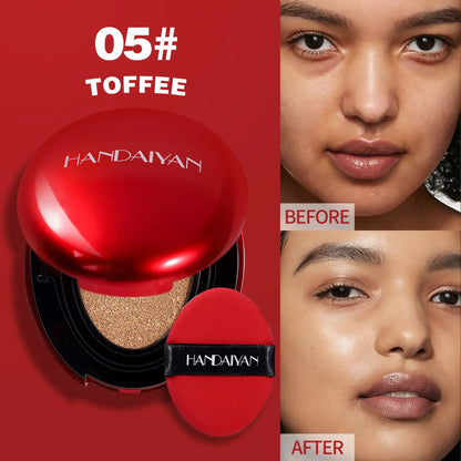 BB Cream Air Cushion Foundation - Full Coverage, Waterproof & Long-Lasting Brightening Makeup for Women - Korean Cosmetics