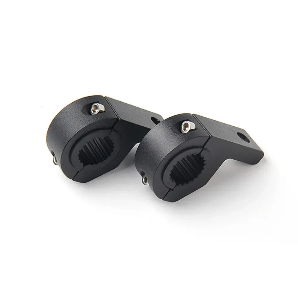 Adjustable Motorcycle Headlight Mount Bracket - 19mm-26mm Motorbike Lamp Holder Support Spotlight Installation Accessory