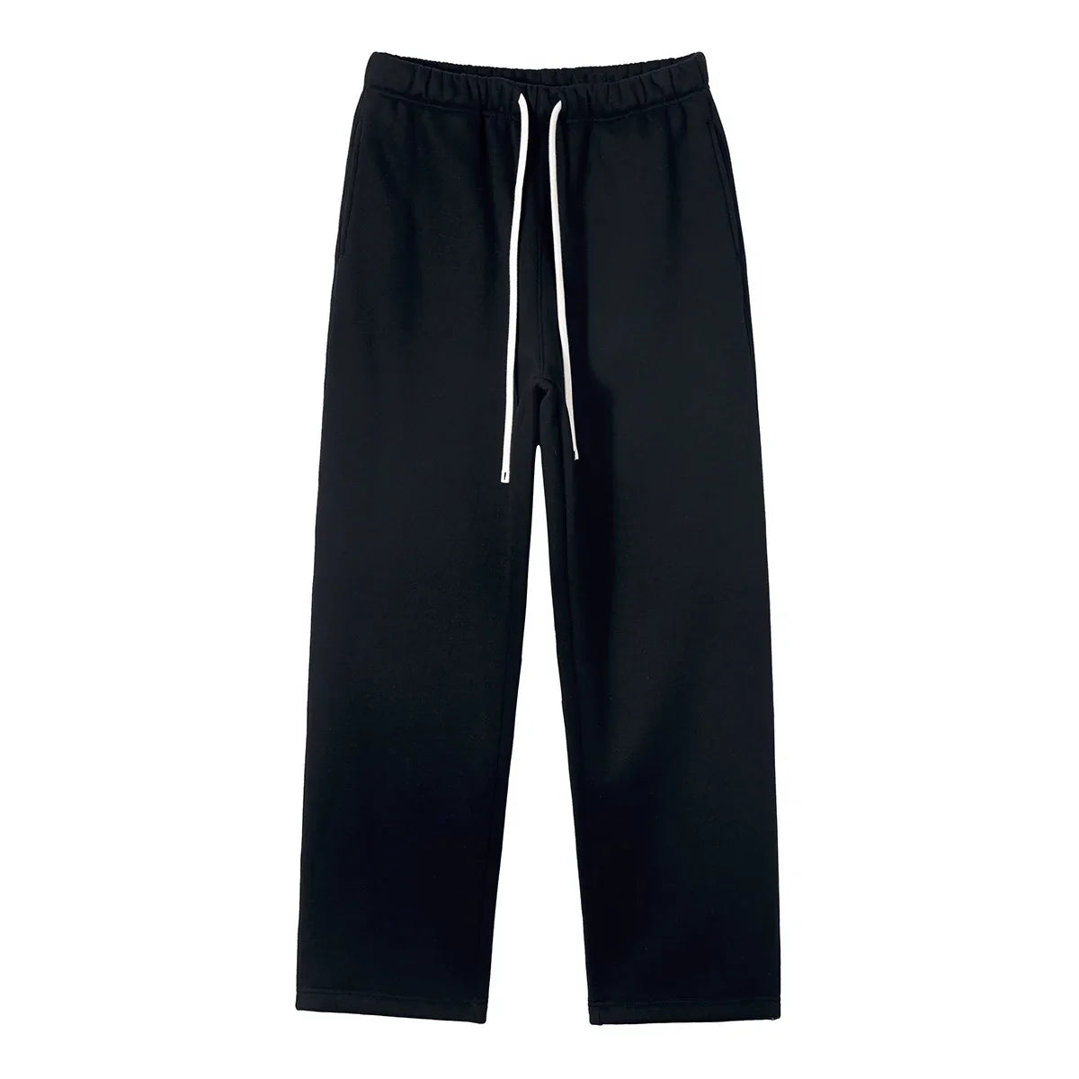 Straight-Lined Solid Color Cashmere Sweatpants – Soft Cozy Lounge Pants