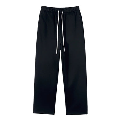 Straight-Lined Solid Color Cashmere Sweatpants – Soft Cozy Lounge Pants