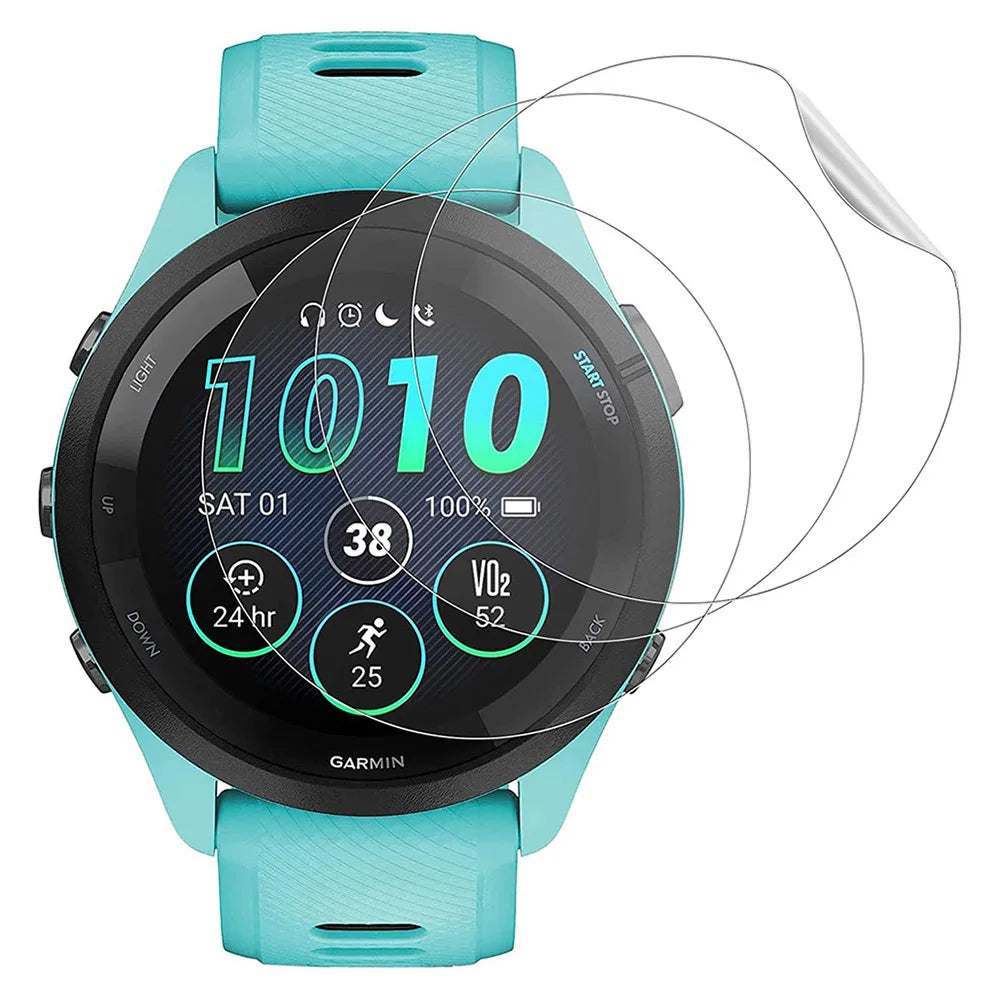 3-Pack Soft Hydrogel Screen Protector for Garmin Forerunner 265/265S/965 – Clear Protective Film