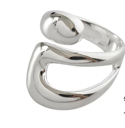 925 Sterling Silver Geometric Ring — BF CLUB Fashion Handmade Ring for Women, Party & Christmas Gift