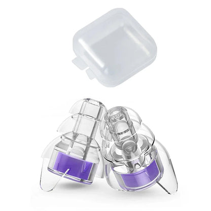 HUAK Silicone High-Fidelity Earplugs with Storage Box — Noise Protection for Concerts, Musicians, Motorcycles & Sensitive Ears