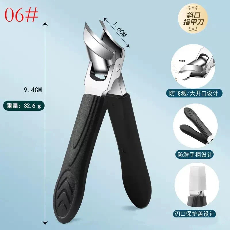 25° Slant Edge Nail Clipper - Stainless Steel Professional Ingrown Toenail Trimmer with Wide Opening Eagle Beak Design