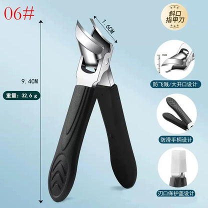 25° Slant Edge Nail Clipper - Stainless Steel Professional Ingrown Toenail Trimmer with Wide Opening Eagle Beak Design