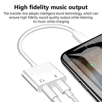 Headphone Adapter for iPhone 14/13/12/11/X/8/7 Plus — Lightning to 3.5mm Aux Audio Splitter Earphone Jack Cable
