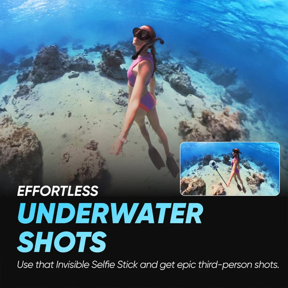 Dive Case for Insta360 X4 – Waterproof Housing, Invisible Diving Case, 50M Underwater Dive Shell Accessories