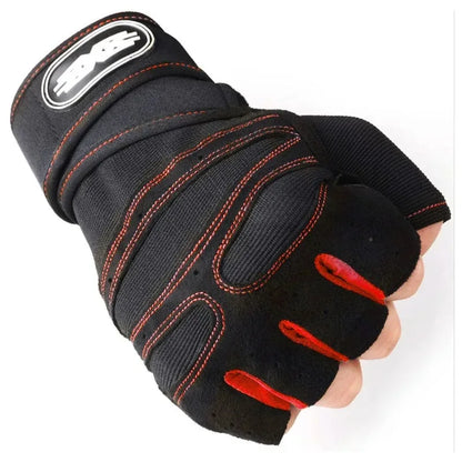 Outdoor Sports Fingerless Gloves – Long Wrist Guard for Men & Women, Ideal for Gym, Cycling, Hiking, Boxing & Training Workouts