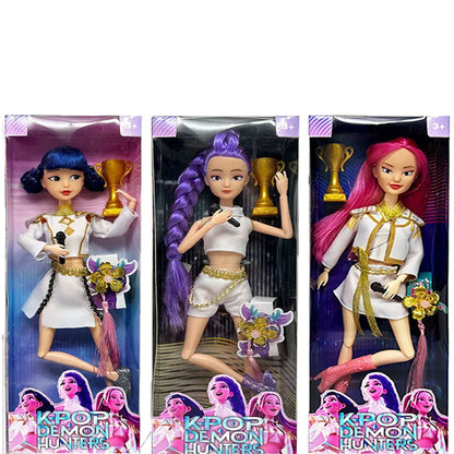 New Anime KPop Demon Hunter Doll — Rumi Mira Zoi Vinyl Mask Collectible for Girls, Birthday & Fan Club Gift