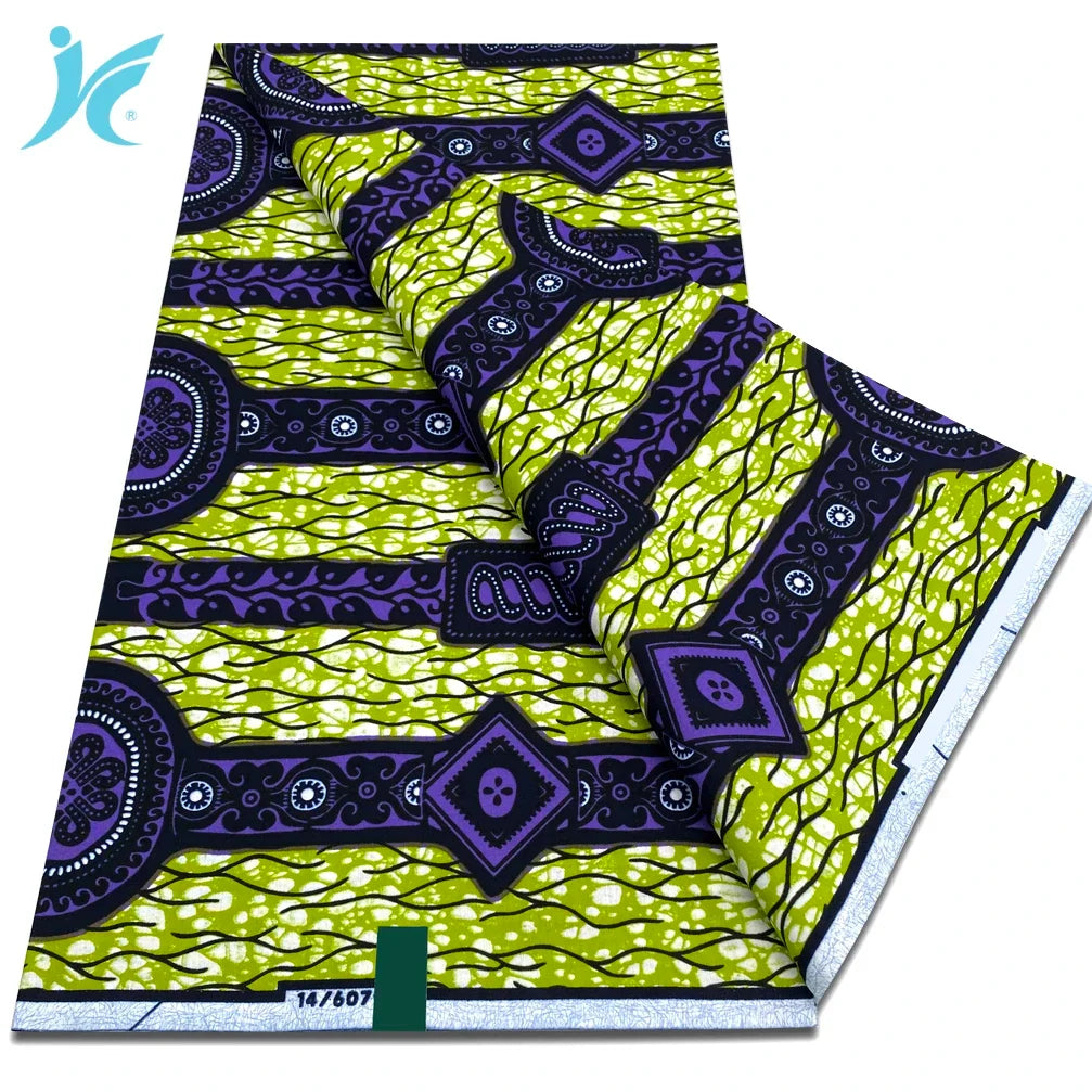 2026 African Real Wax Fabric - 100% Cotton Nigerian Ankara Dutch Batik Sewing Cloth
