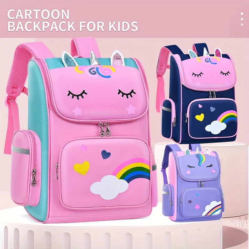 Children’s School Backpack | Cute Waterproof Lightweight Bag for Elementary Students, Grades 1-6, Ages 6-12