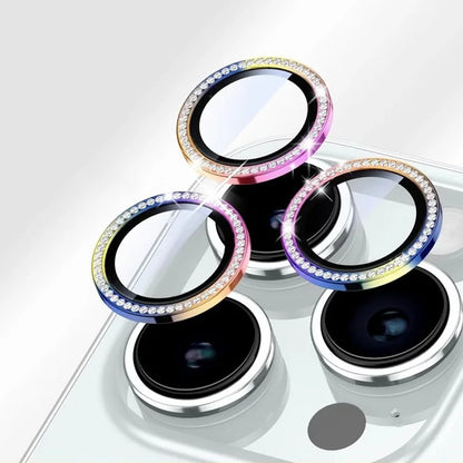 Bling Glitter Diamond Camera Lens Protector Case for iPhone 17/16/15/14/13/12/11 Pro Max Plus – Screen Protector Film Included
