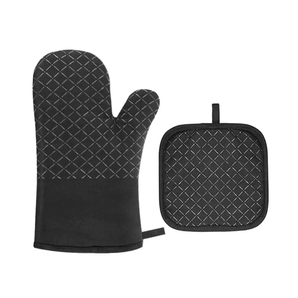 Microwave Cotton Baking Gloves – Anti-Scalding Heat-Resistant Oven Mitts, Non-Slip Insulation for Bakeware