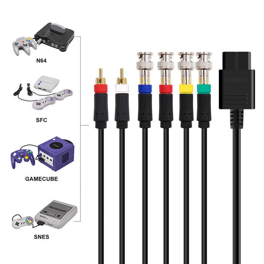 Retro RGBS AV Cable for Nintendo N64, SNES & GameCube CRT Monitor RGB Sync Video Audio Cord