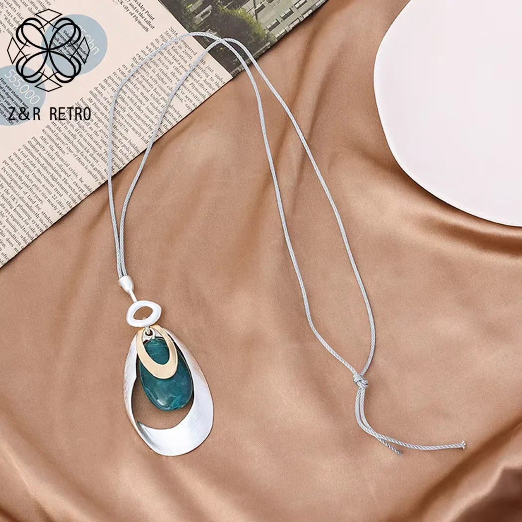 Vintage Long Chain Necklace – Irregular Gothic Pendant Jewelry for Women, 2023 Trendy Fashion Accessories