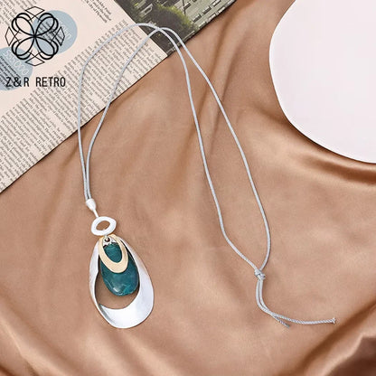 Vintage Long Chain Necklace – Irregular Gothic Pendant Jewelry for Women, 2023 Trendy Fashion Accessories