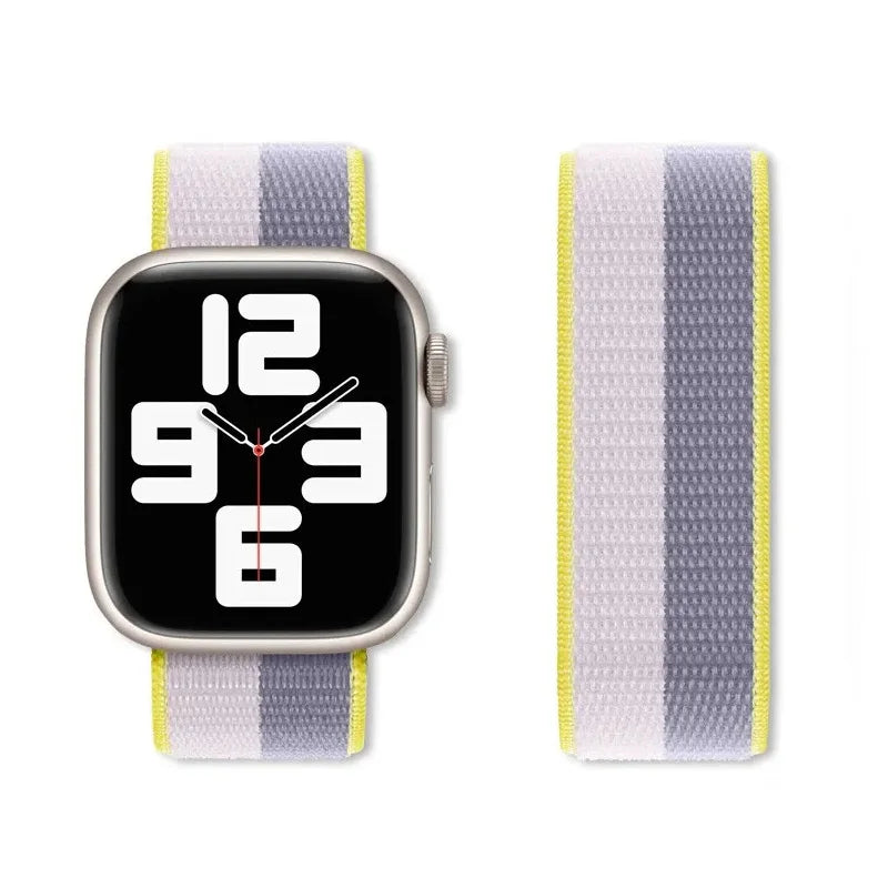 Sport Loop Strap for Apple Watch Band 40mm–49mm – Compatible with Series 3–10, SE & Ultra Adjustable Bracelet