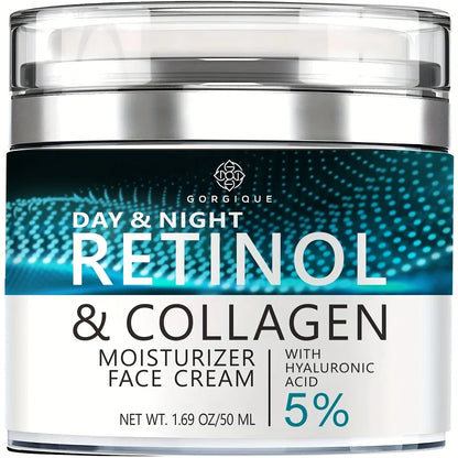Retinol Face Moisturizer Cream — Day & Night Anti-Aging Hydrating Skincare