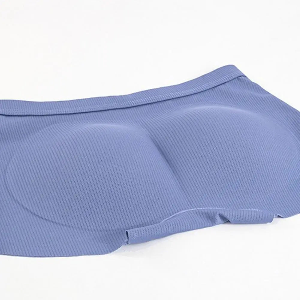 Men’s 3D U-Convex Boxer Briefs – Seamless Mid-Rise Ergonomic Underwear, Solid Color Comfortable Traceless Fit Boxers